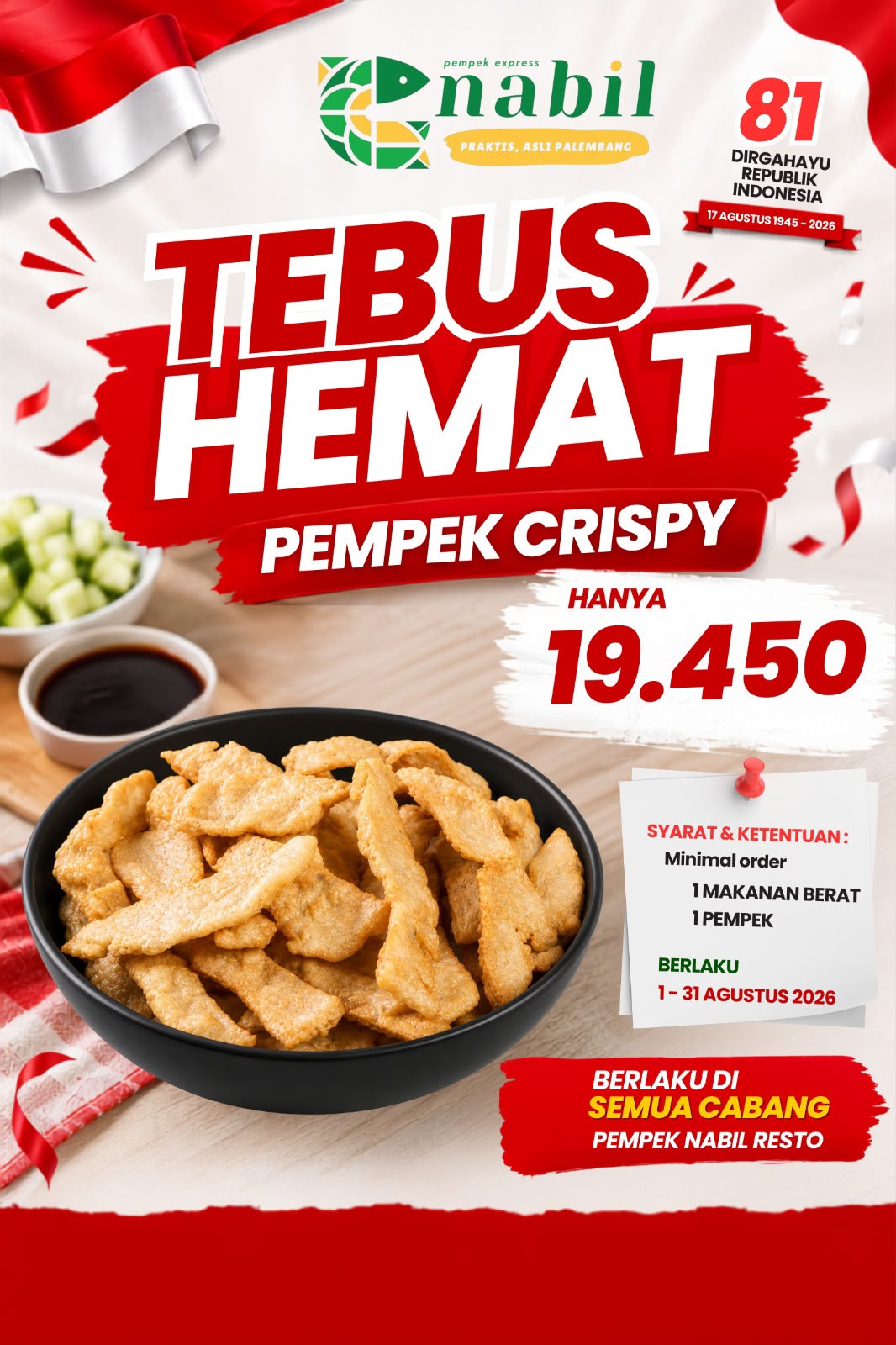 Promo Tebus Hemat Pempek Crispy Pempek Nabil
