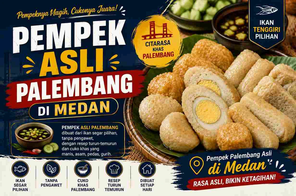 Pempek Asli Palembang di Medan